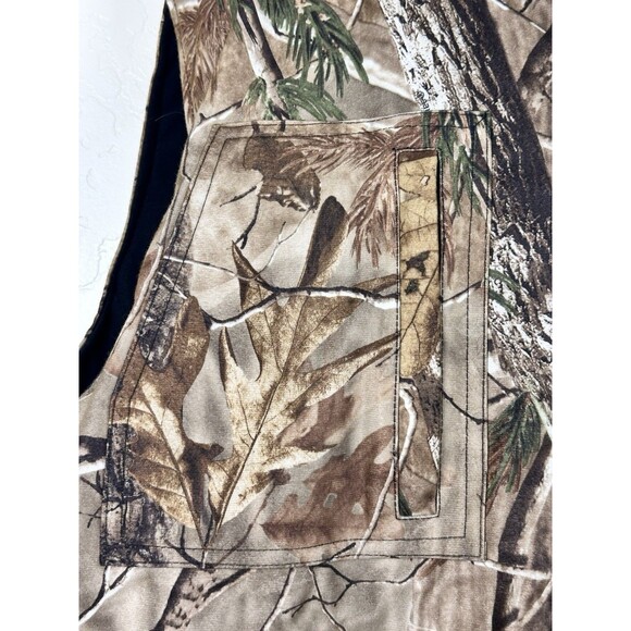 Hunting Vest XXL Cold Weather Gear Quilt Lined Game Pouch Mens Realtree Camo - Picture 6 of 16